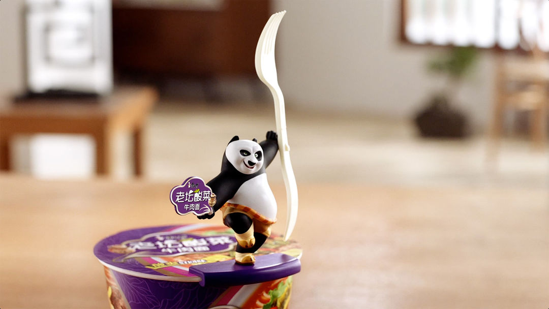 Kung Fu Panda-branded instant noodles from ramen manufacturer Master Kang (Credit: Master Kang).